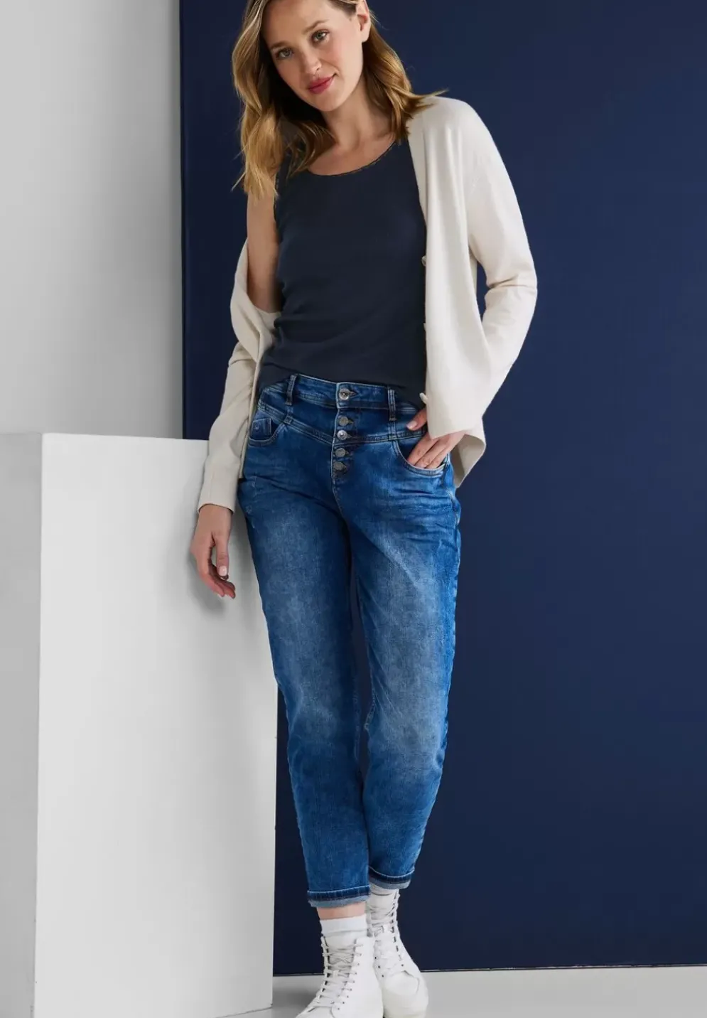Ripp Top Mit Spitze