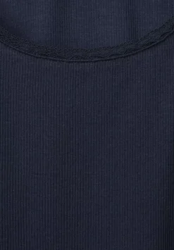 Ripp Top Mit Spitze