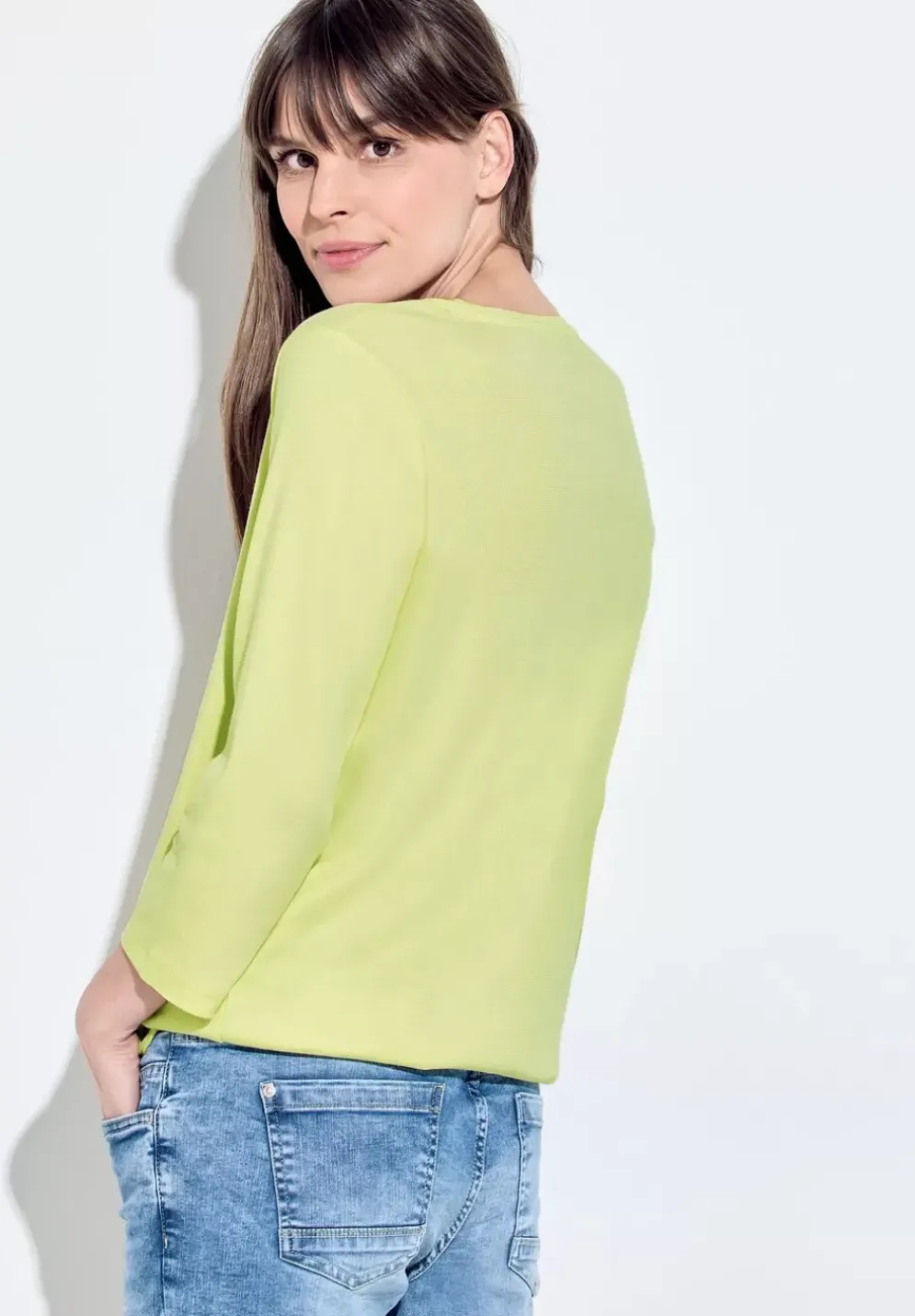 Rippshirt Mit 3/4 Armel
