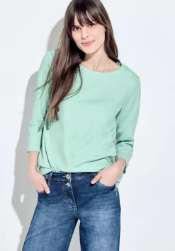 Rippshirt Mit 3/4 Armel