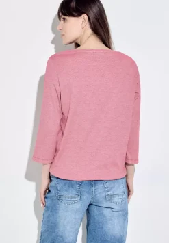 Rippshirt Mit 3/4 Armel