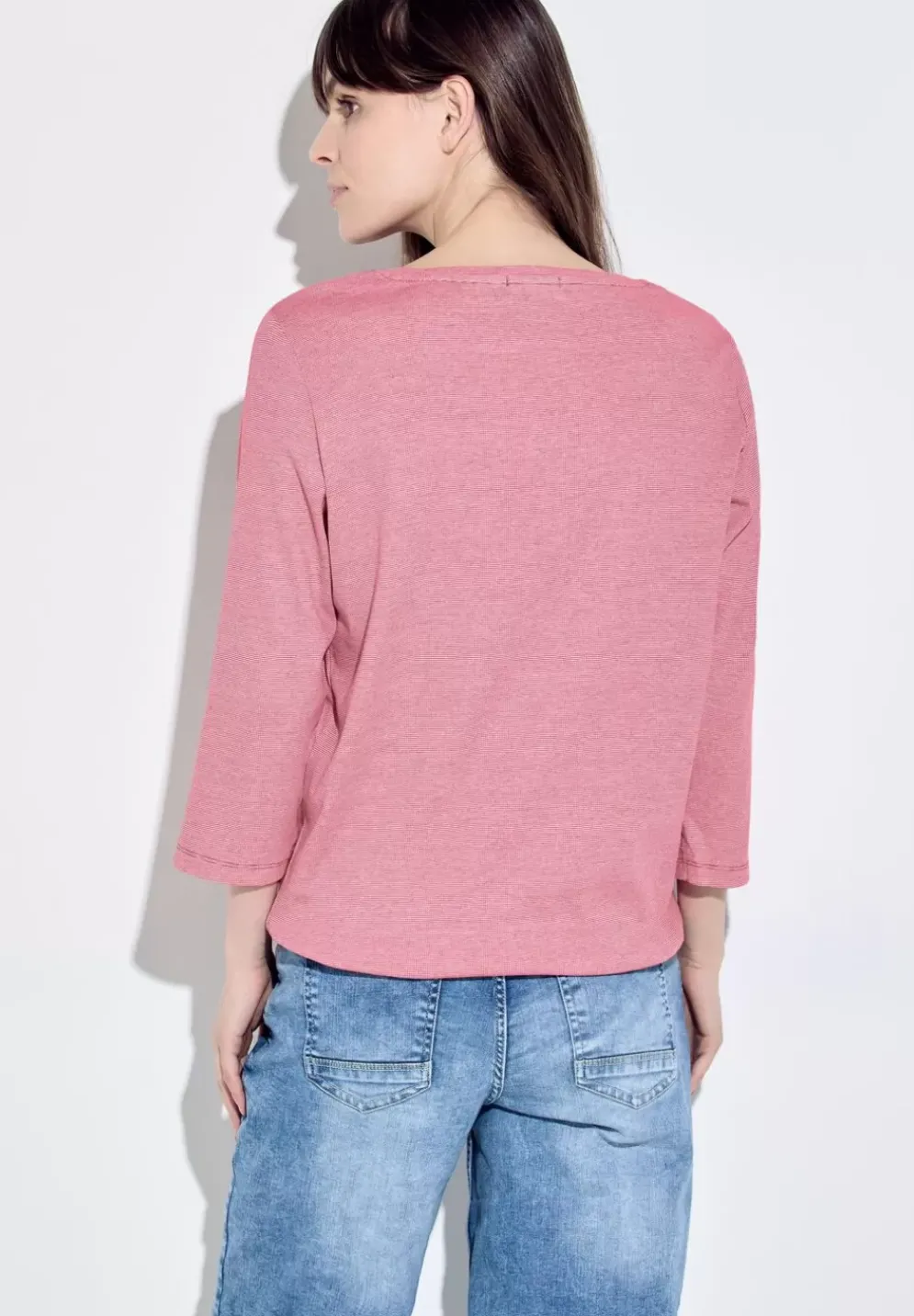 Rippshirt Mit 3/4 Armel