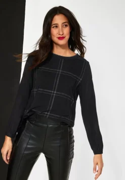 Rundhalsbluse Mit Coating