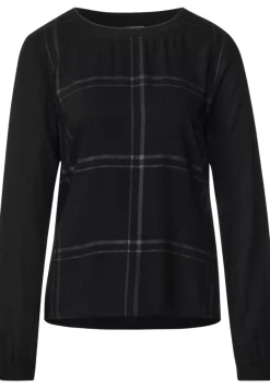 Rundhalsbluse Mit Coating