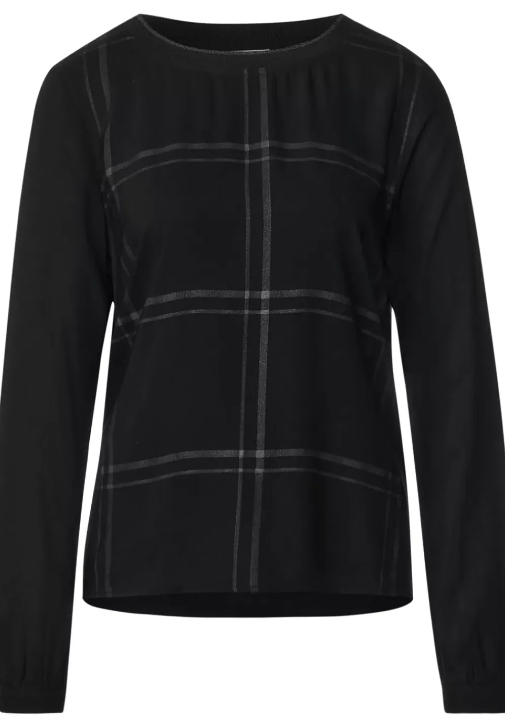 Rundhalsbluse Mit Coating