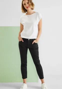 Satinierte Casual Fit Hose