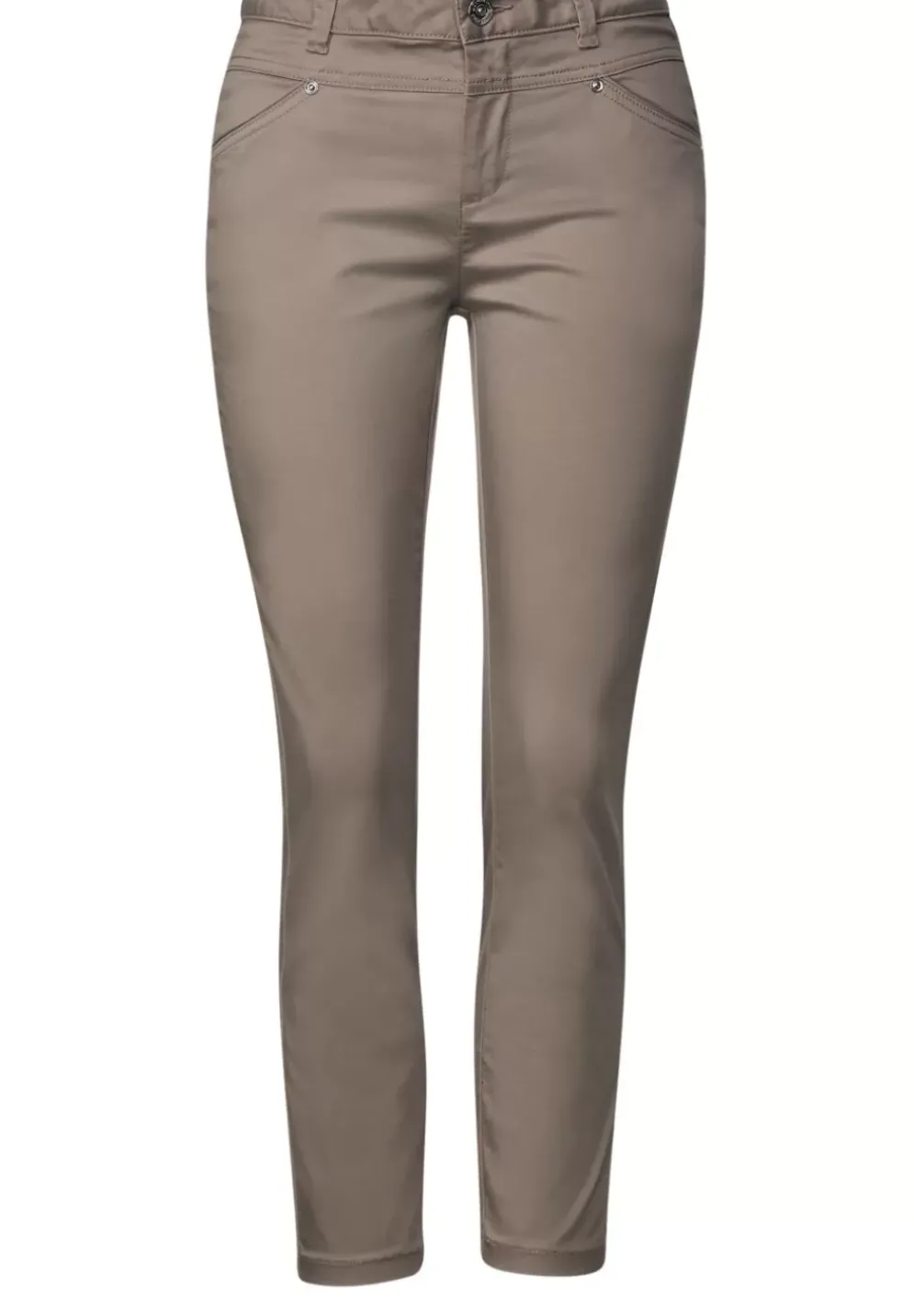 Satinierte Casual Fit Hose