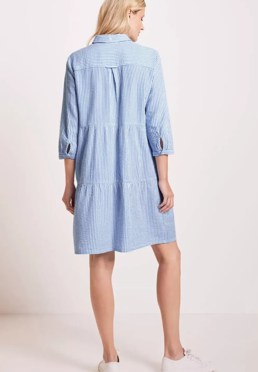 Seersucker Streifen Kleid