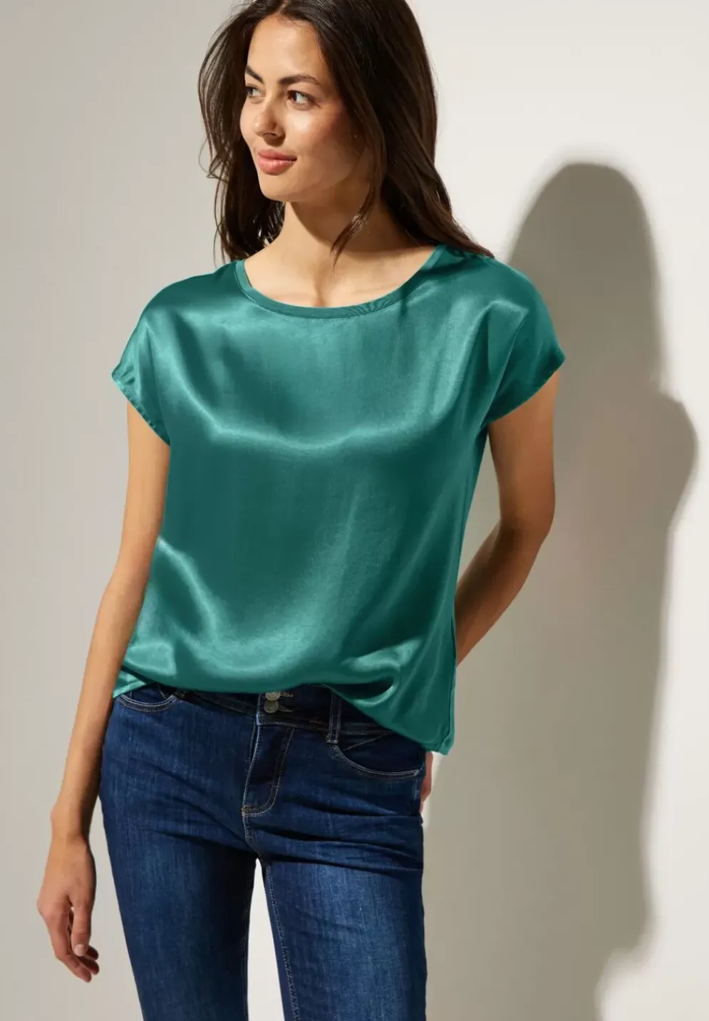 Shiny Materialmix Shirt