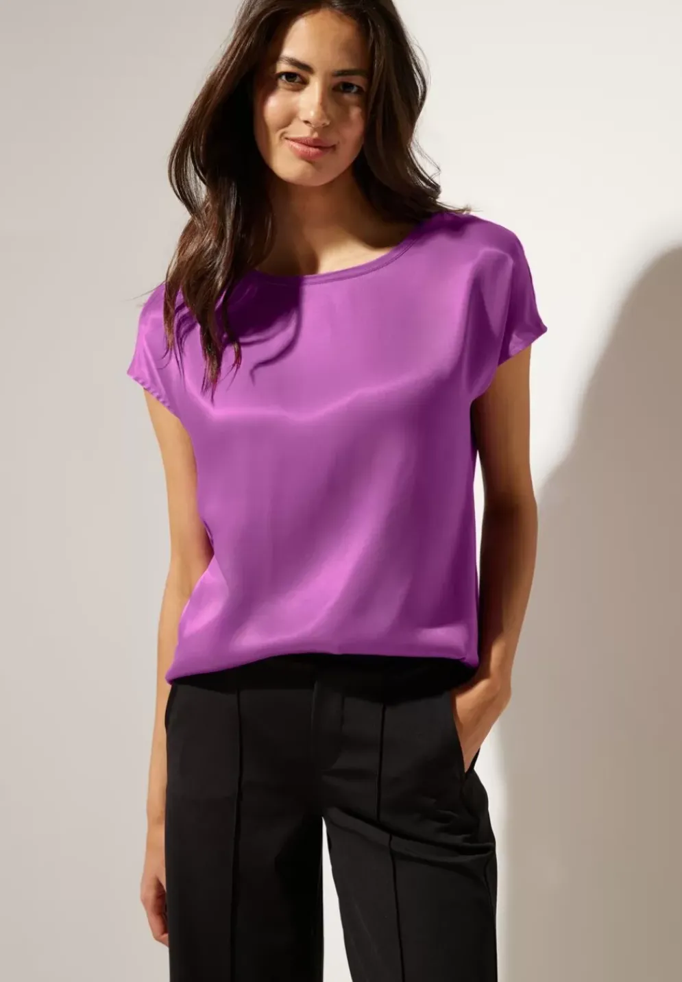 Shiny Materialmix Shirt