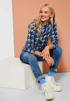 Shirt Im Hahnentritt Print
