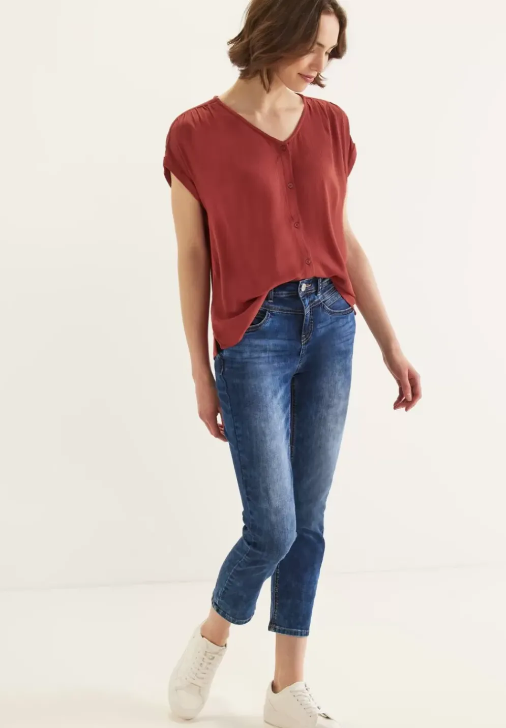 Shirt Im Materialmix