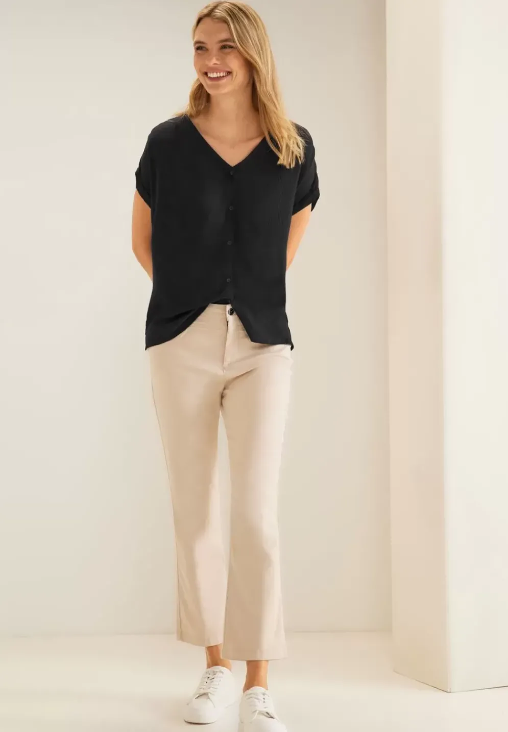 Shirt Im Materialmix