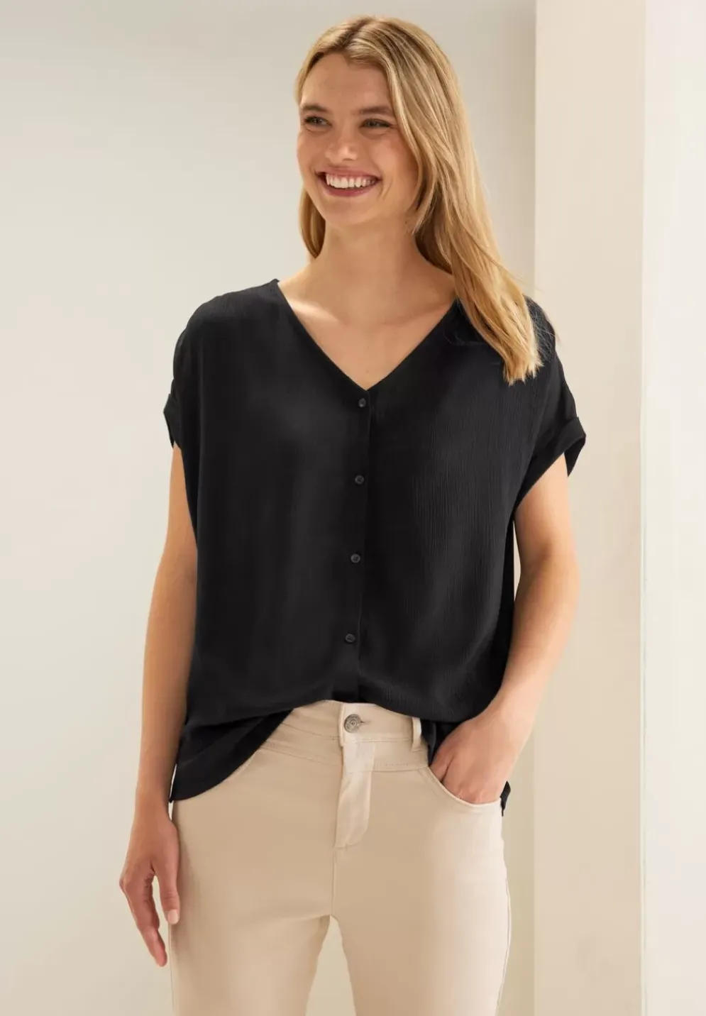 Shirt Im Materialmix