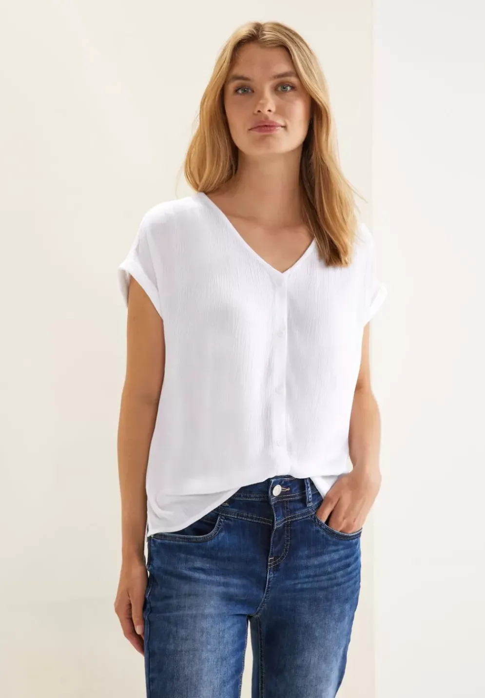 Shirt Im Materialmix