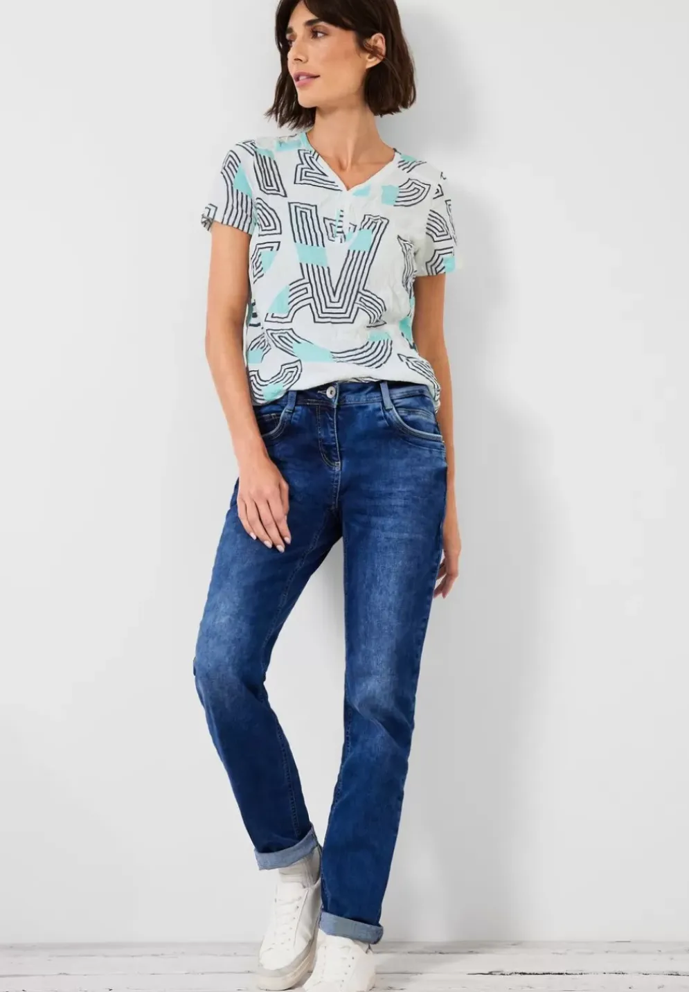 Shirt In Crinkle-Optik