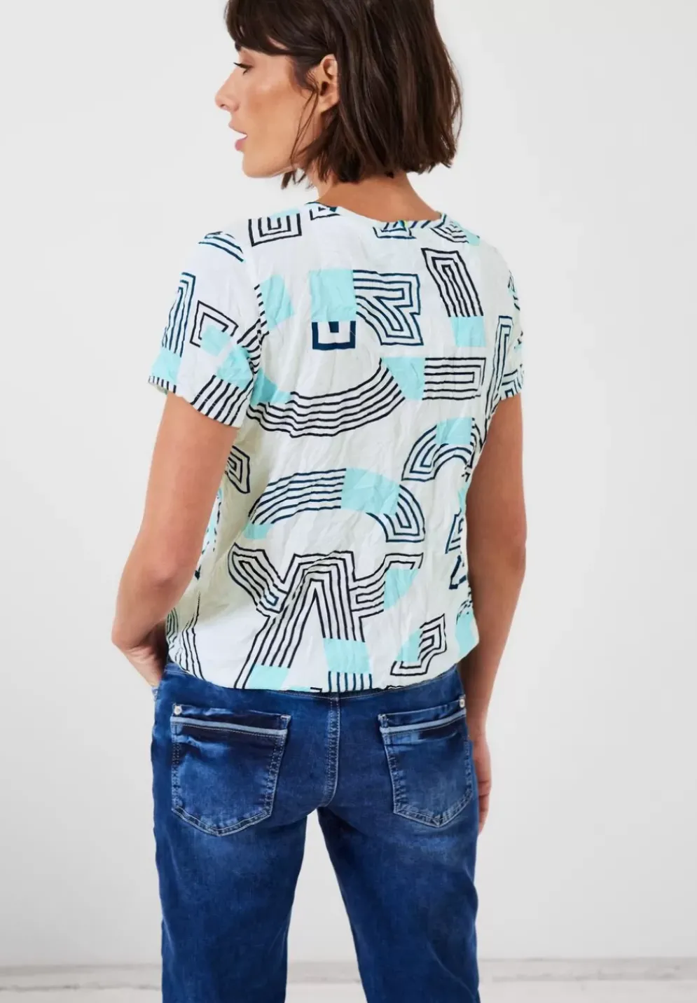 Shirt In Crinkle-Optik