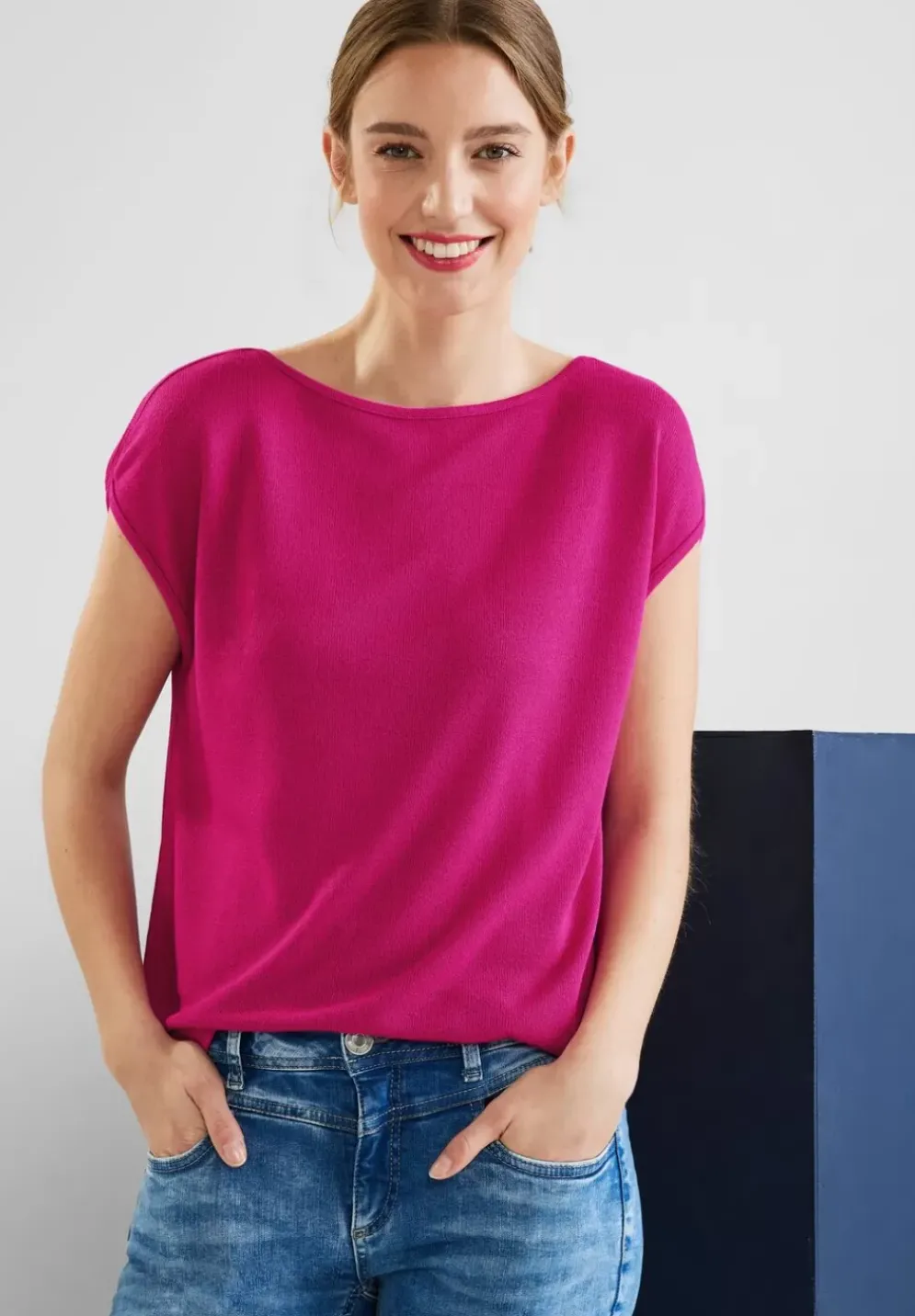 Shirt In Leichtem Strick