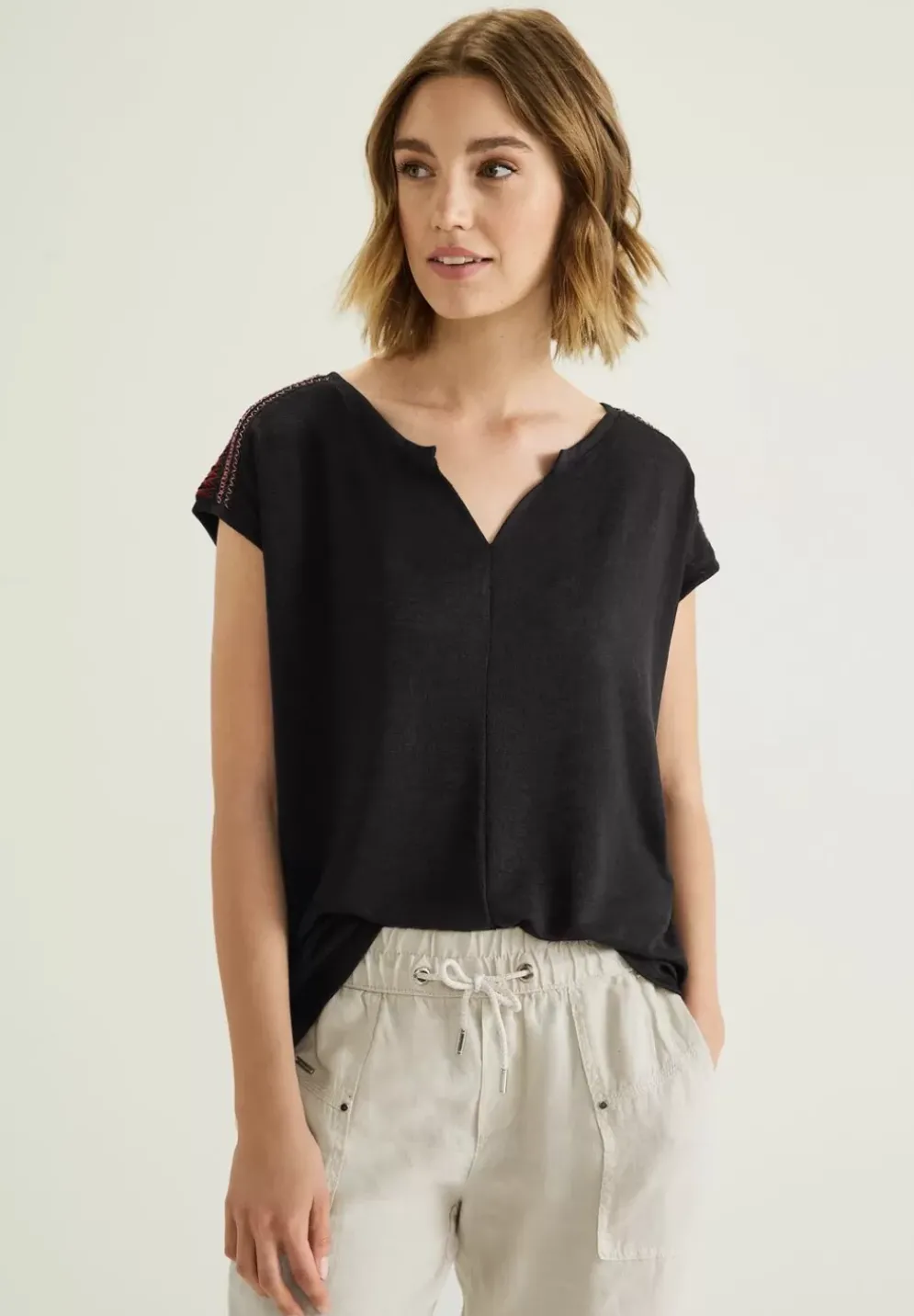 Shirt In Leinenoptik