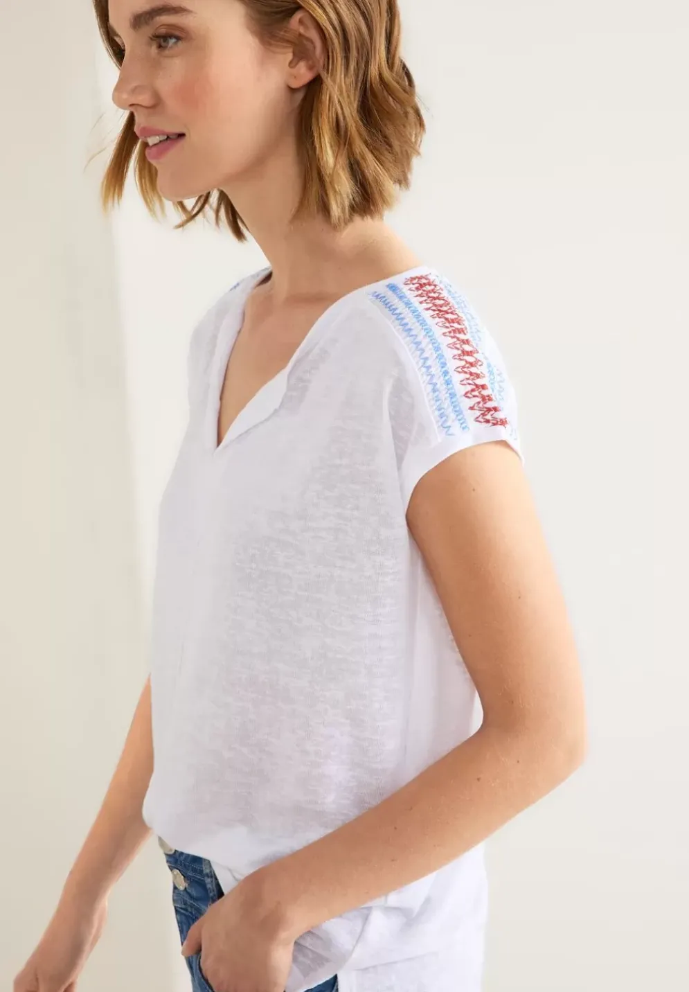 Shirt In Leinenoptik