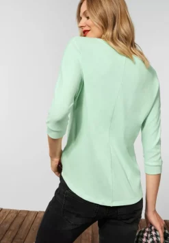 Shirt In Melange Optik