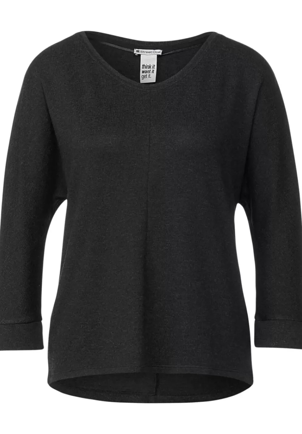 Shirt In Melange Optik