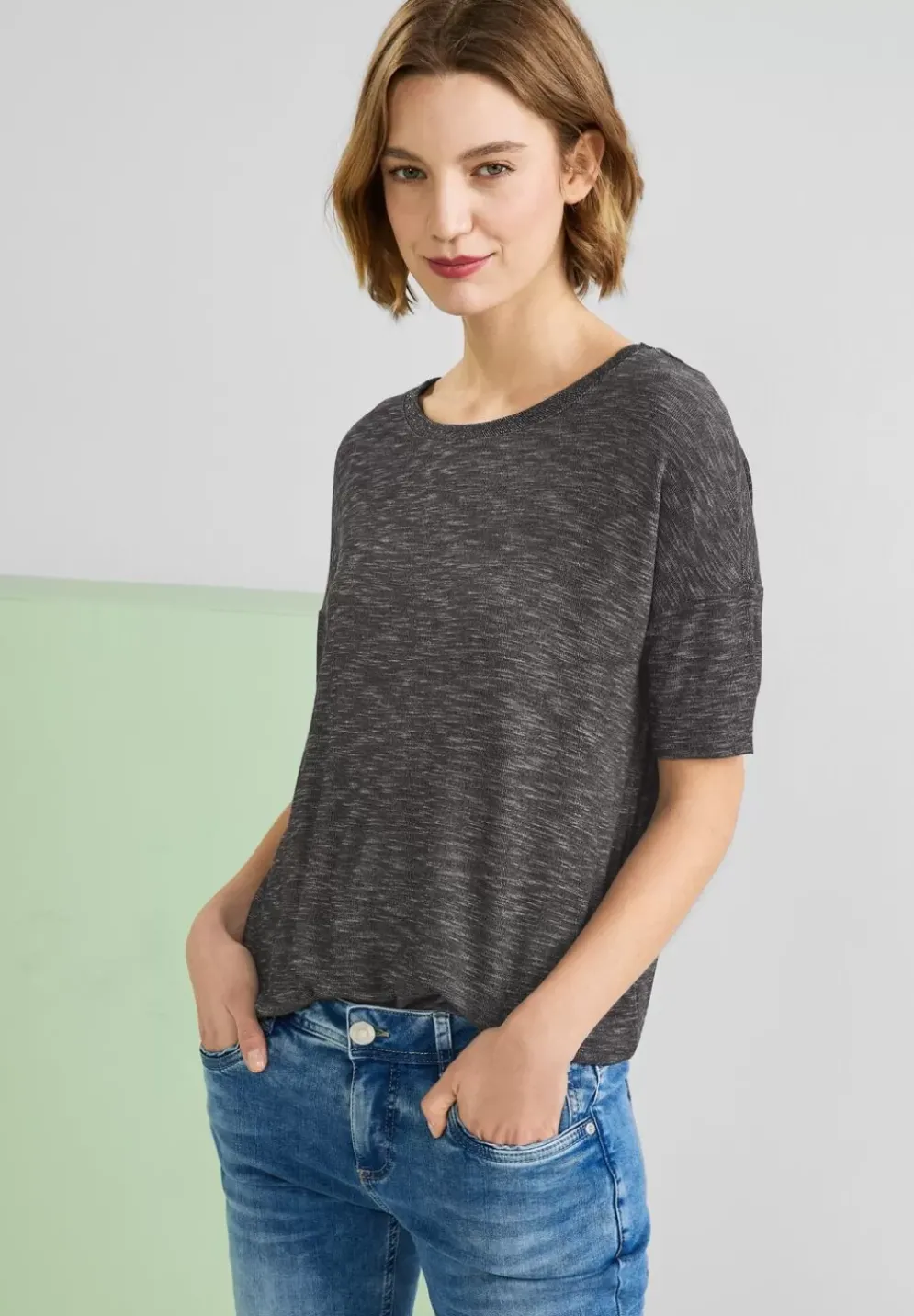 Shirt In Melangeoptik