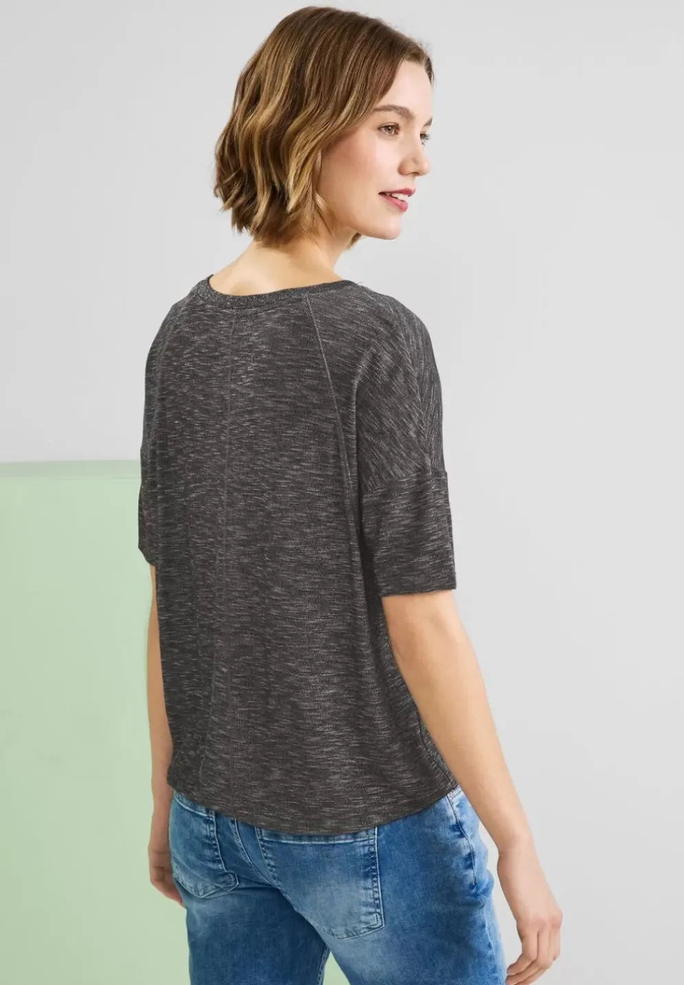 Shirt In Melangeoptik