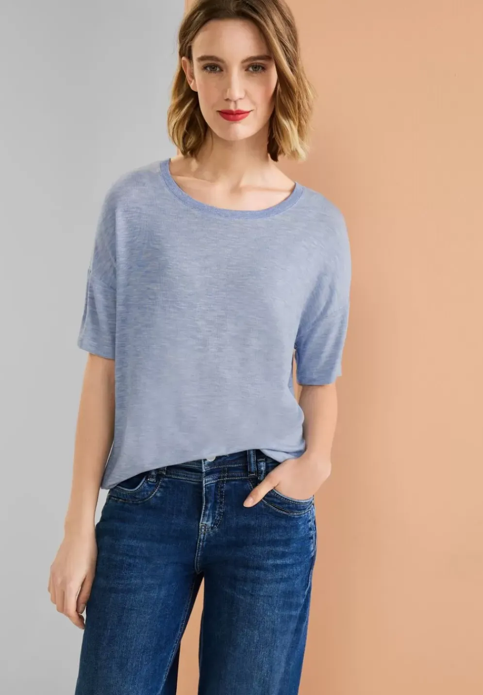 Shirt In Melangeoptik