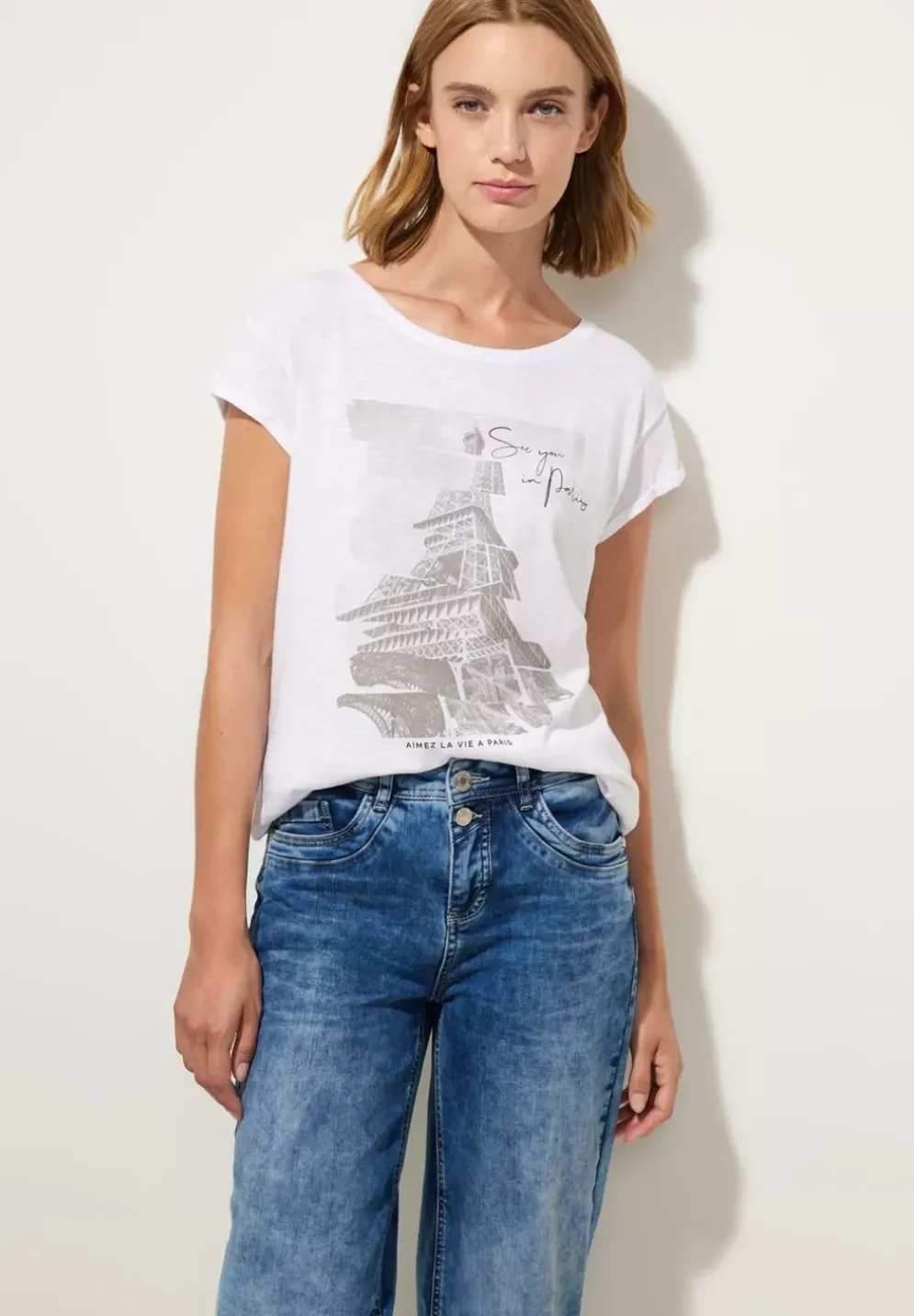 Shirt Mit Eiffelturm Print