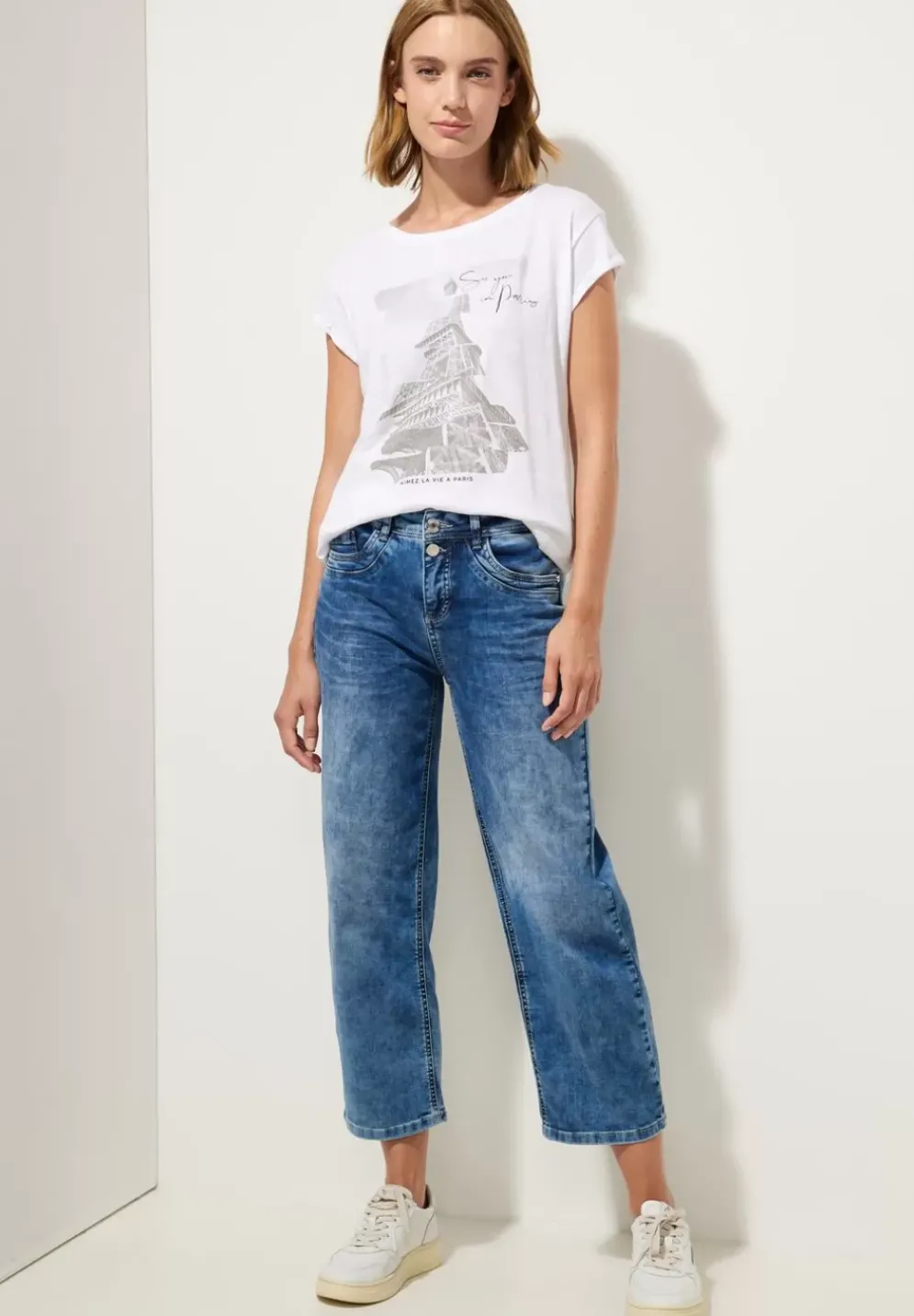 Shirt Mit Eiffelturm Print