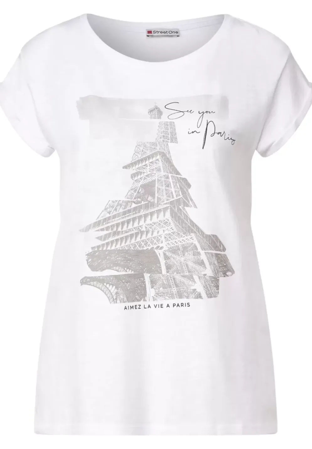 Shirt Mit Eiffelturm Print