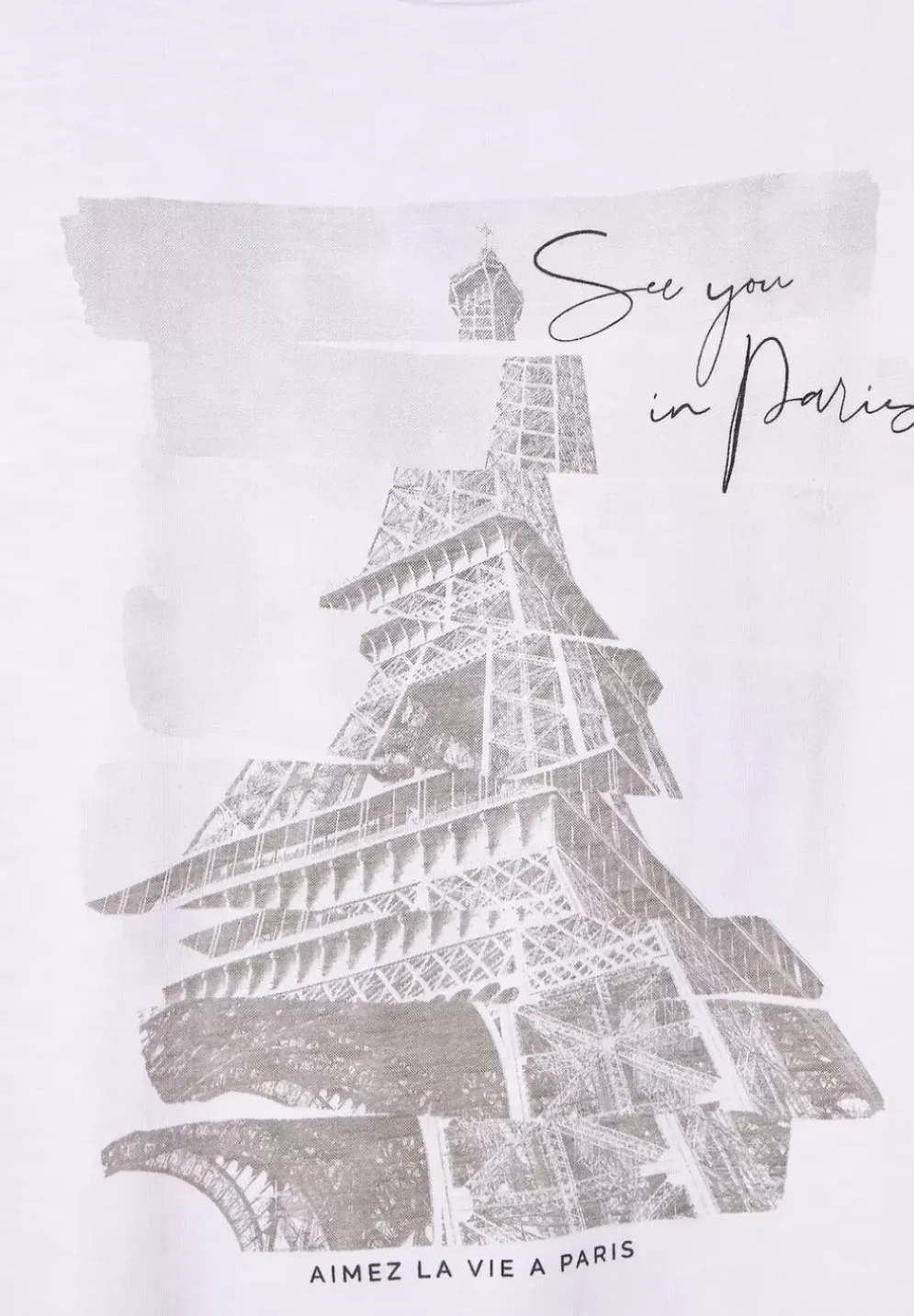 Shirt Mit Eiffelturm Print