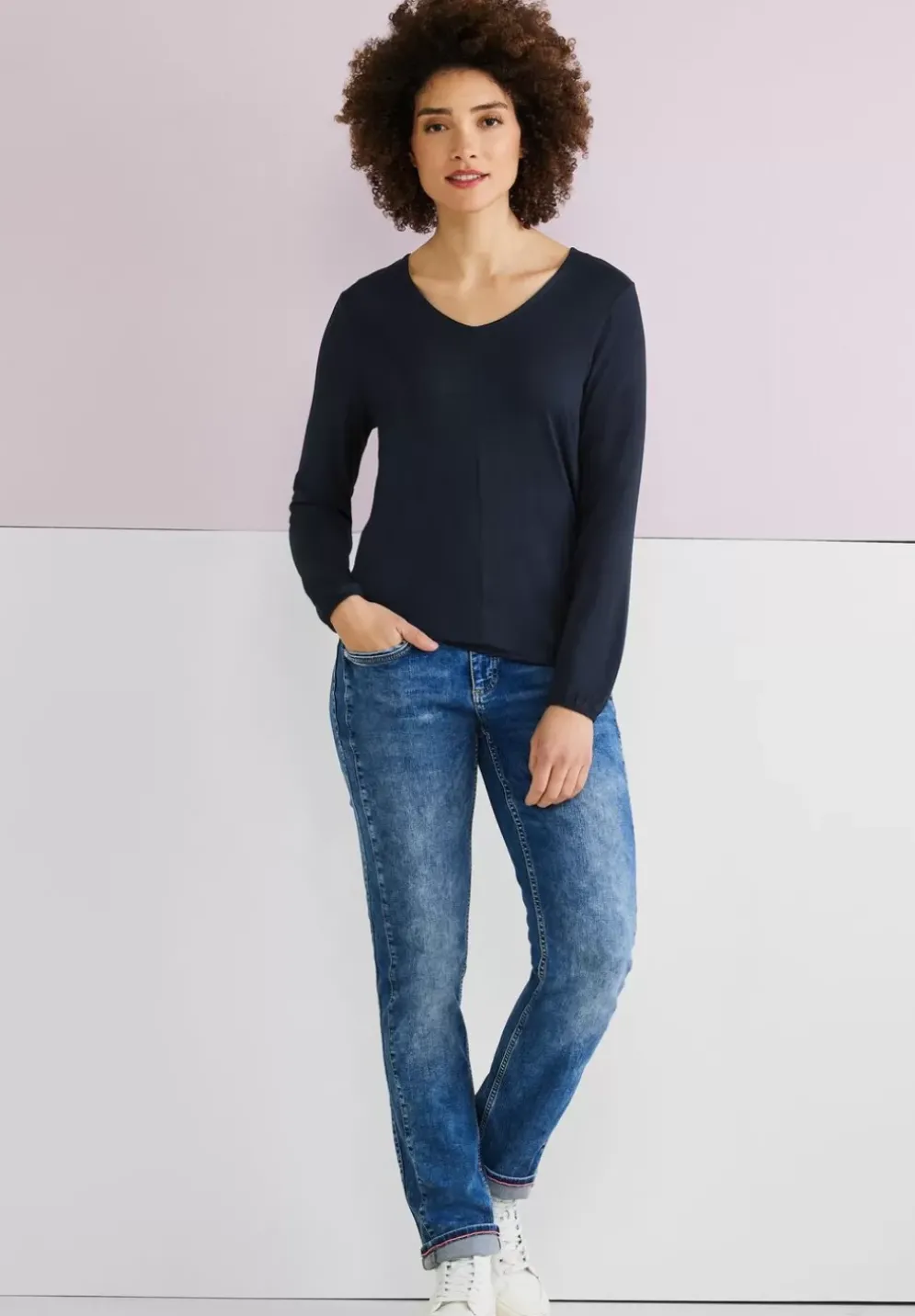 Shirt Mit Gummizug Im Saum