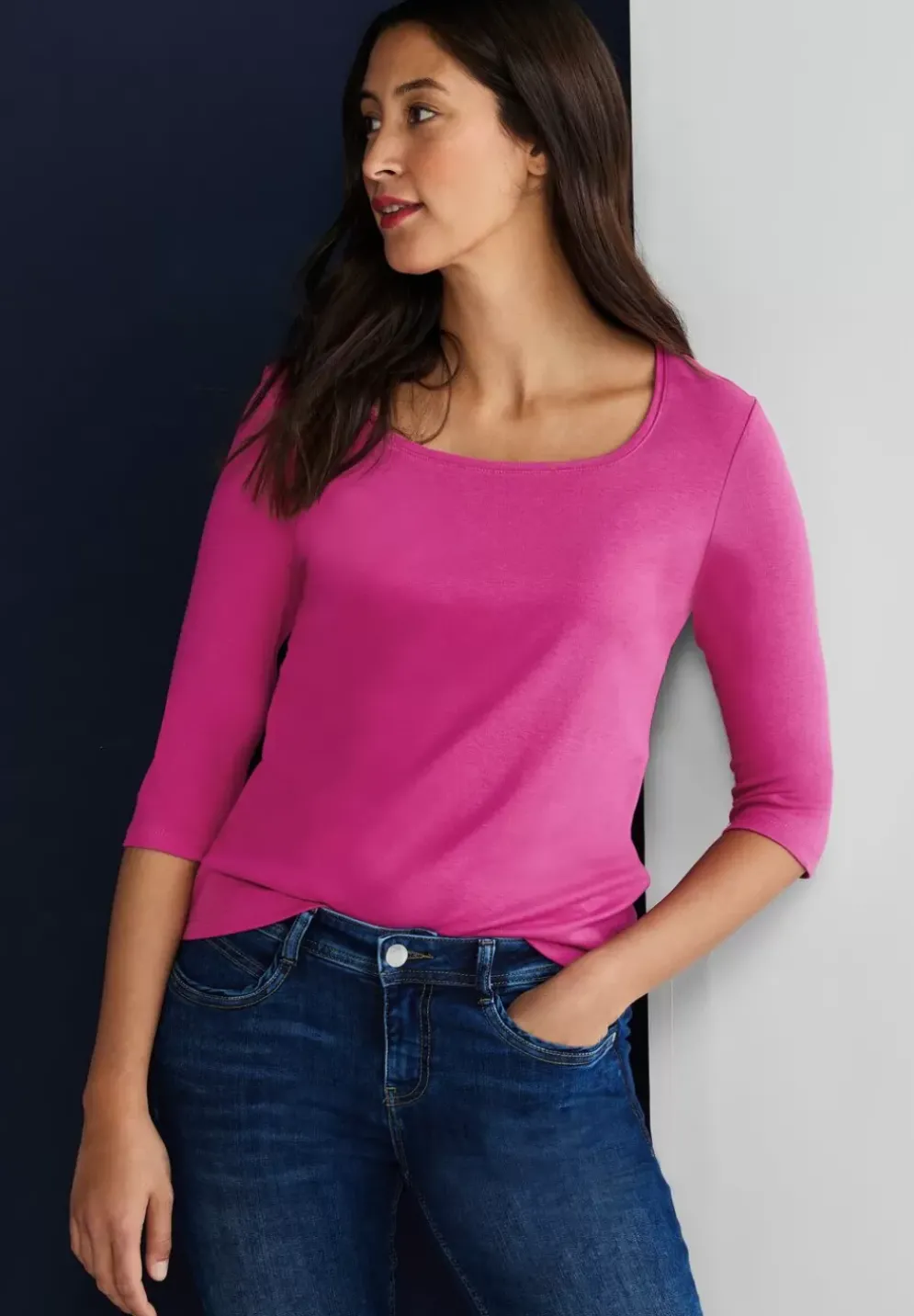 Shirt Mit Karree Ausschnitt