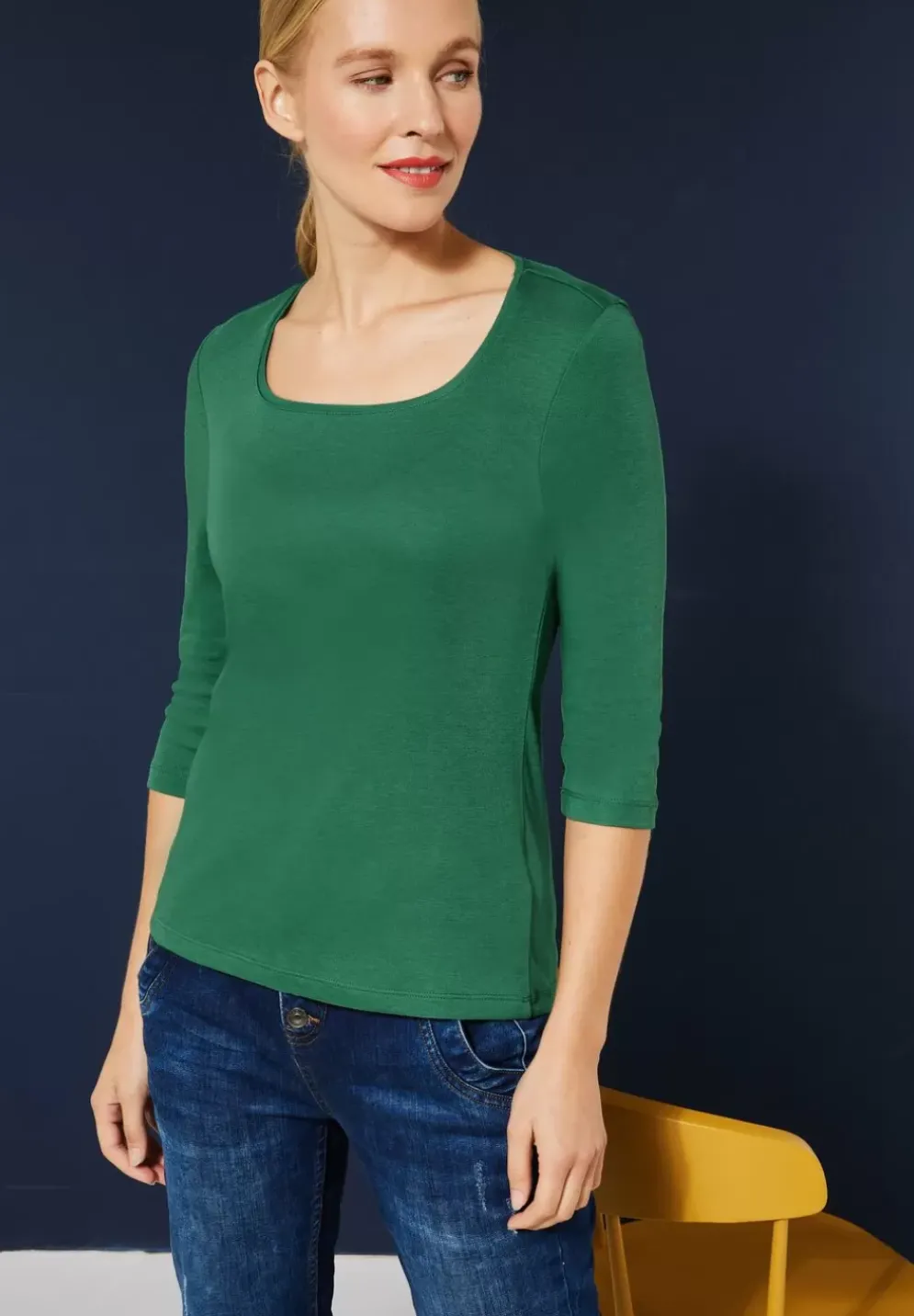Shirt Mit Karree Ausschnitt