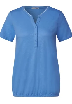 Shirt Mit Kurzer Knopfleiste