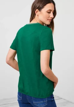 Shirt Mit Kurzer Knopfleiste