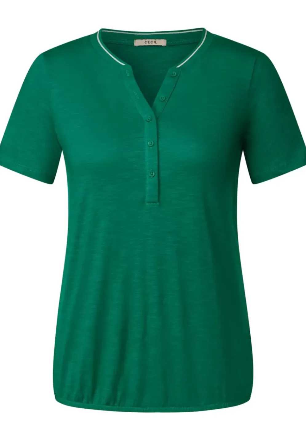 Shirt Mit Kurzer Knopfleiste