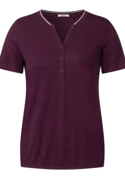 Shirt Mit Kurzer Knopfleiste