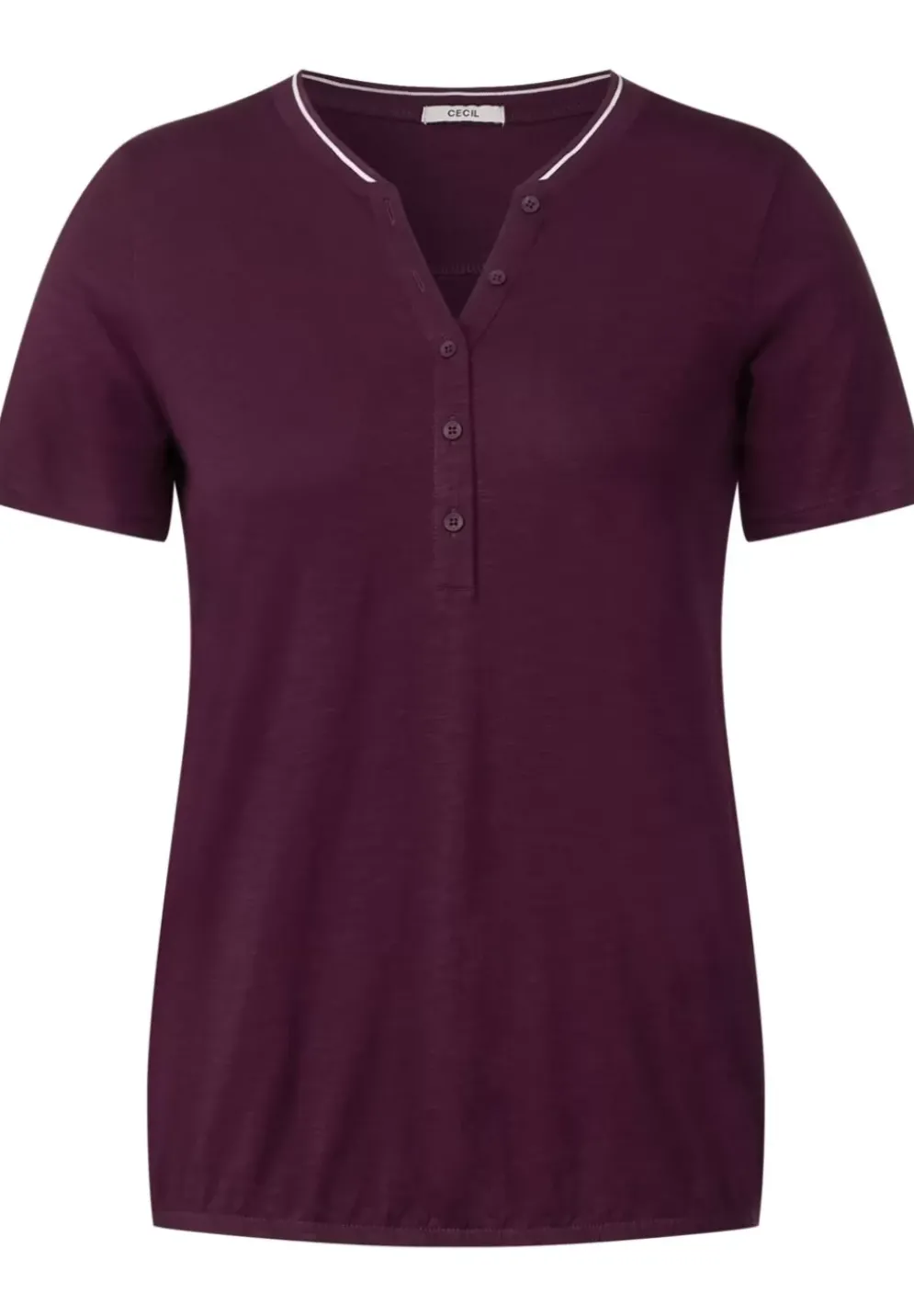 Shirt Mit Kurzer Knopfleiste