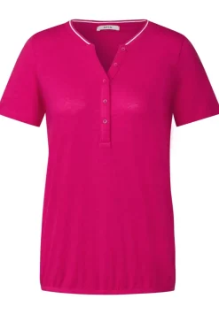 Shirt Mit Kurzer Knopfleiste