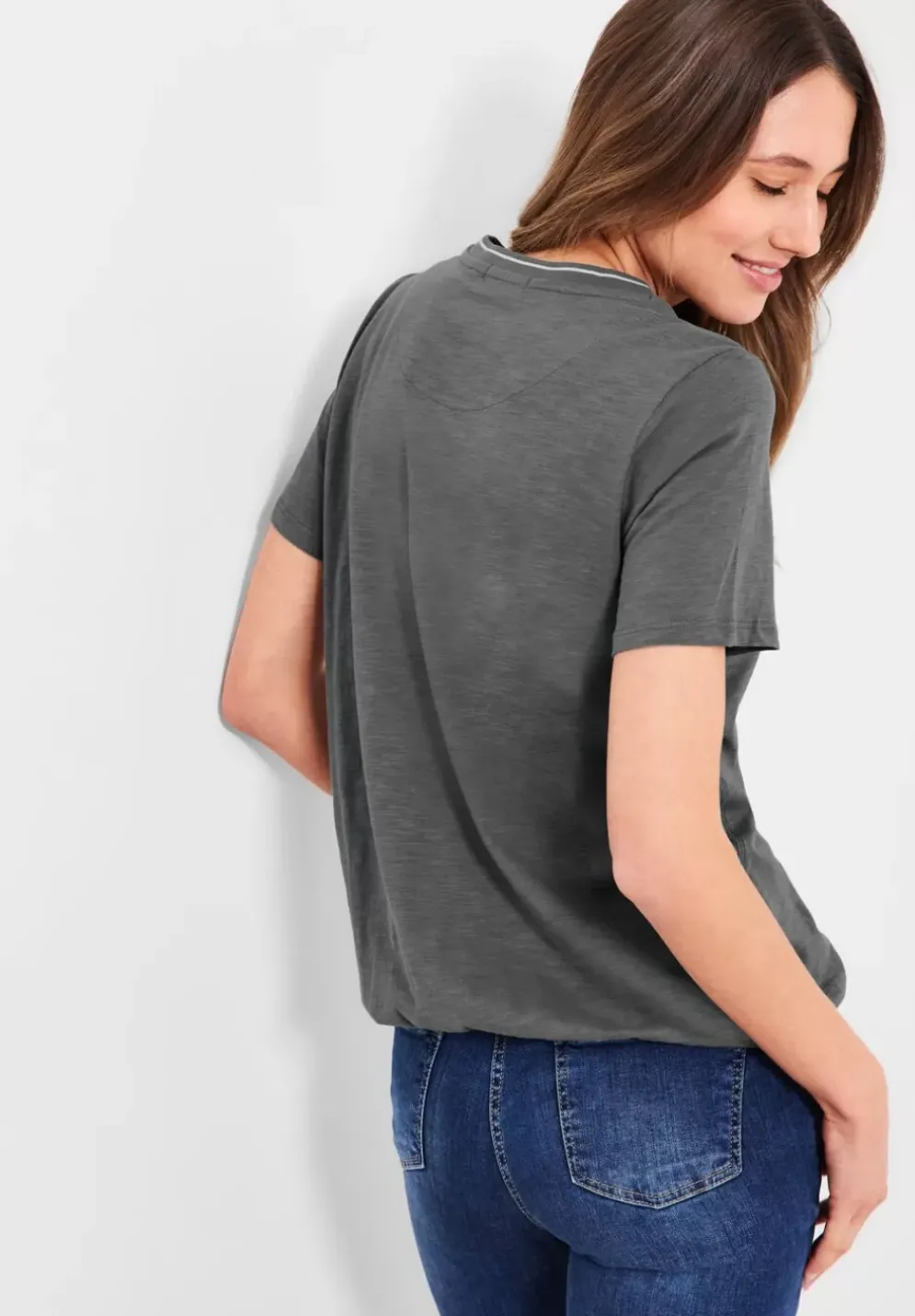 Shirt Mit Kurzer Knopfleiste