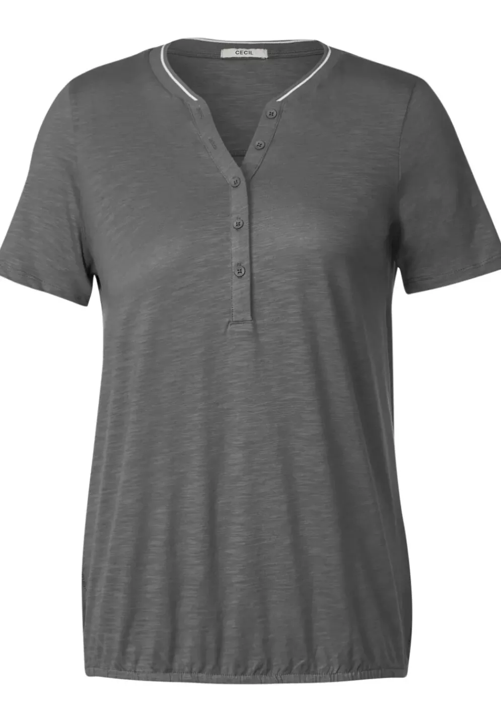 Shirt Mit Kurzer Knopfleiste