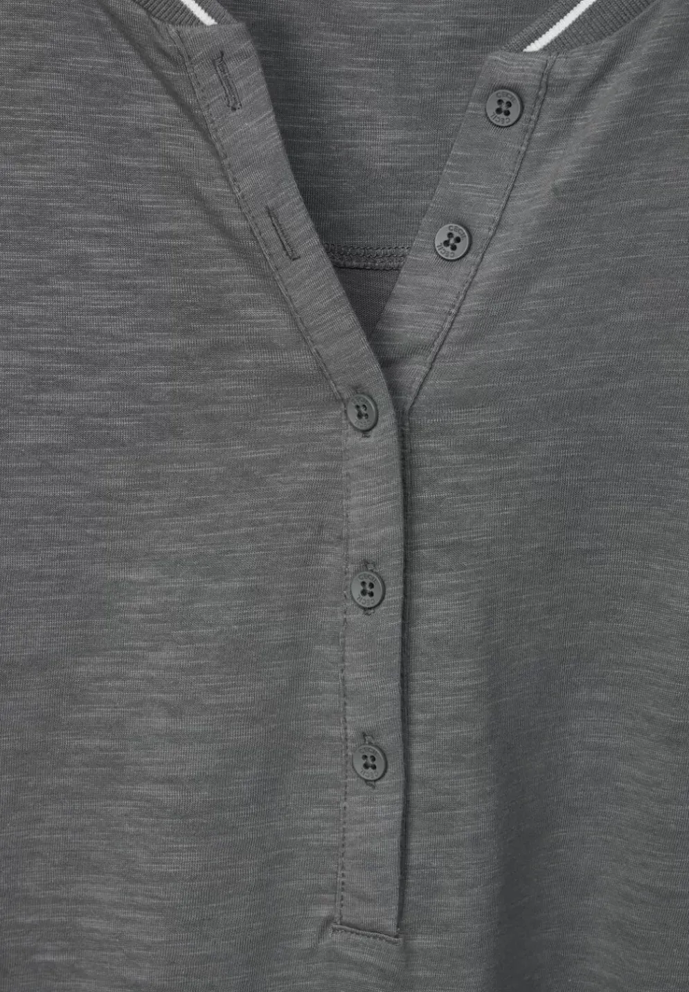 Shirt Mit Kurzer Knopfleiste