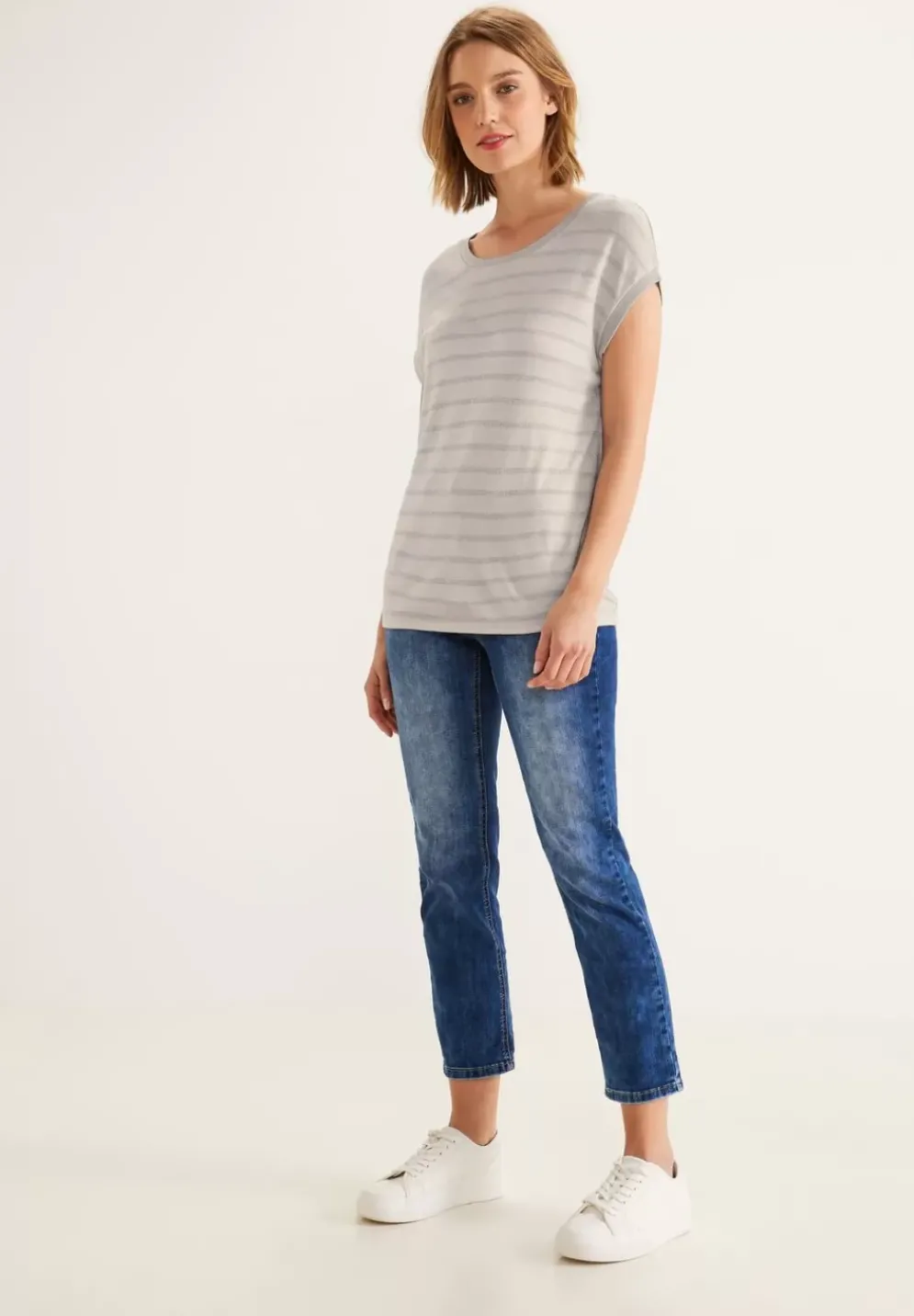 Shirt Mit Schimmer-Streifen