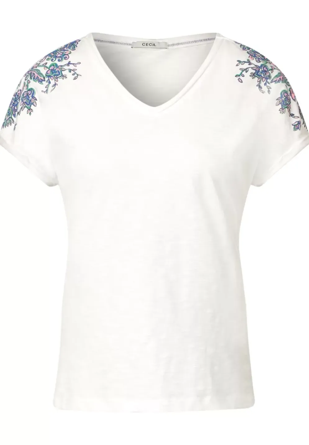 Shirt Mit Schulter Stickerei