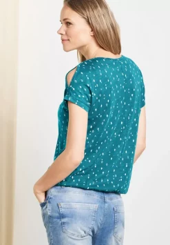 Shirt Mit Schulterschlitz