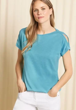 Shirt Mit Schulterschlitz