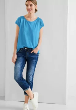 Shirt Mit Spitzeneinsatz